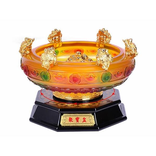 【新入荷♪】|2021年開運グッズ|三脚蛙|財運|八卦型台座|トレジャー鉢|置物|開運グッズ|カエル|三足蛙|縁起物|風水|送料無料|北斗七星陣|