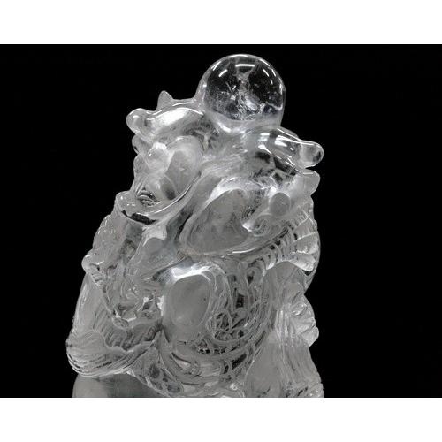 置物 水晶龍 龍 パワーストーン 水晶龍置物 4月誕生石 送料無料 天然石