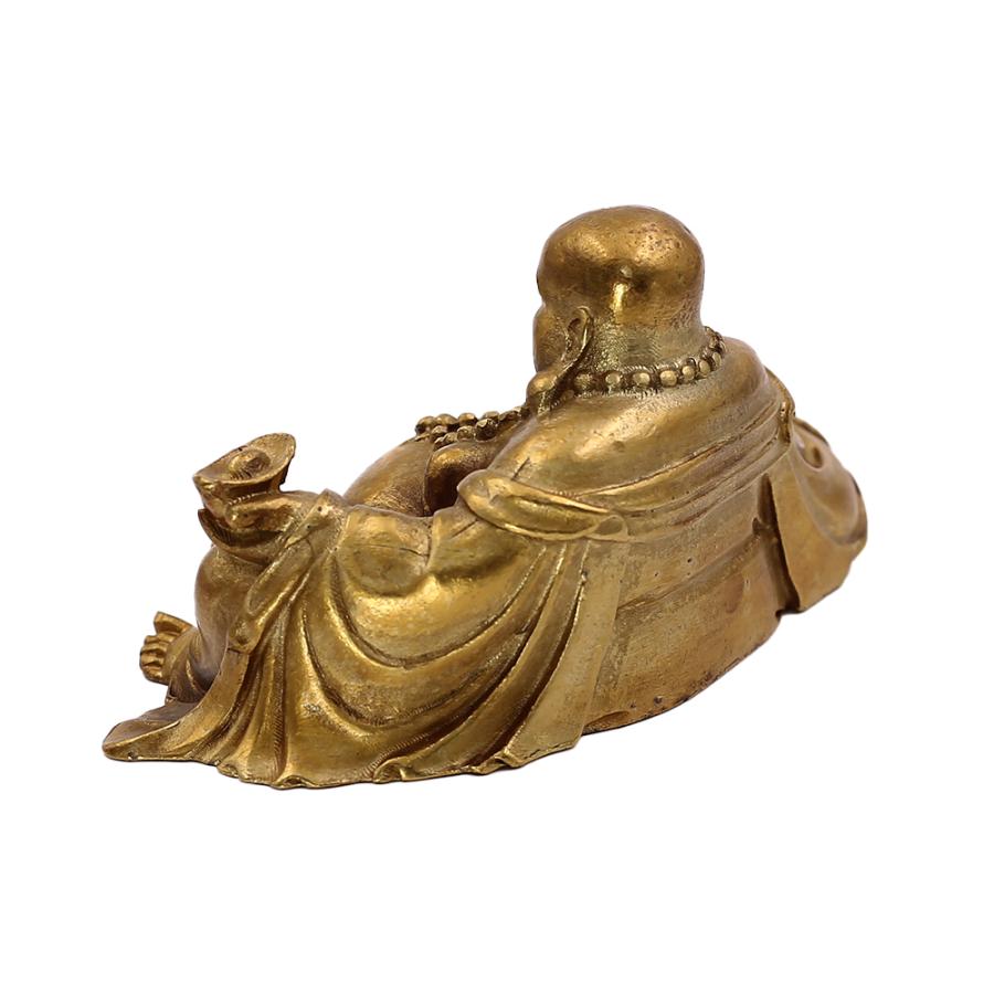 置物 開運 布袋様 2024年開運 福 布袋さん ほていさま 渋め 金色 真鍮