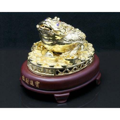 置物 蛙 カエル 銅製三足蛙 置物 天然石 パワーストーン 蛙 風水 置物