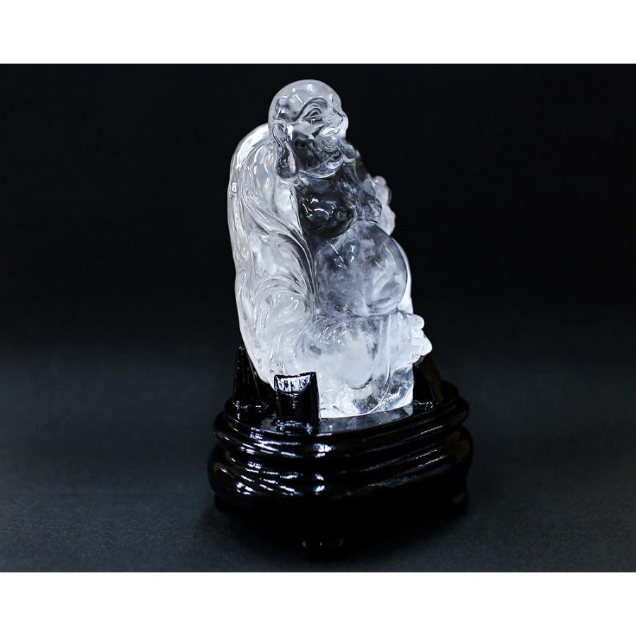 美術品/アンティーク 天然石 水晶 布袋様 置物 No.1