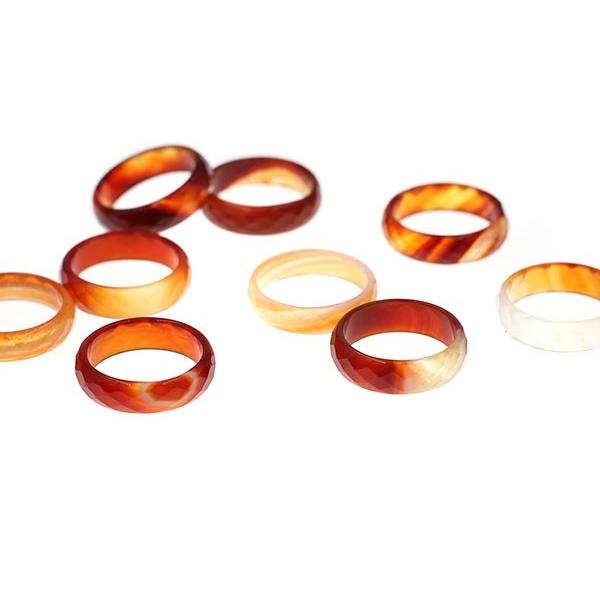 カット サードオニキス リング 指輪 サードオニクス 赤縞メノウ カット