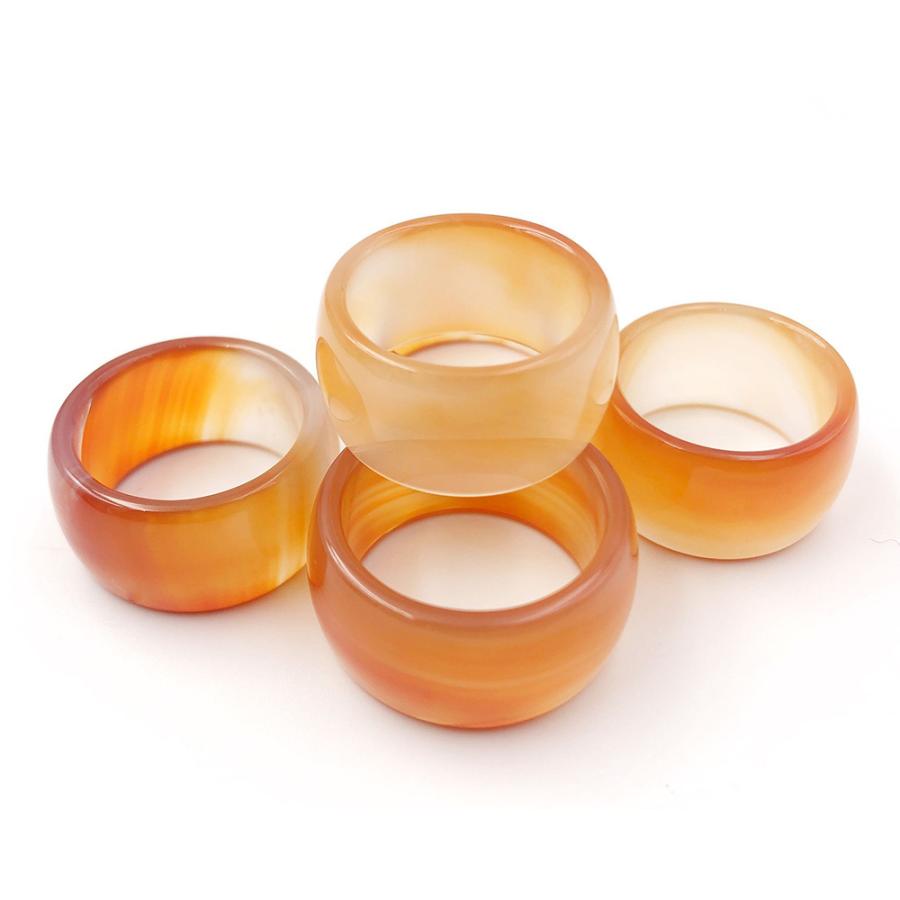 天然石 リング 指輪 くり抜きリング カーネリアン サードオニキス