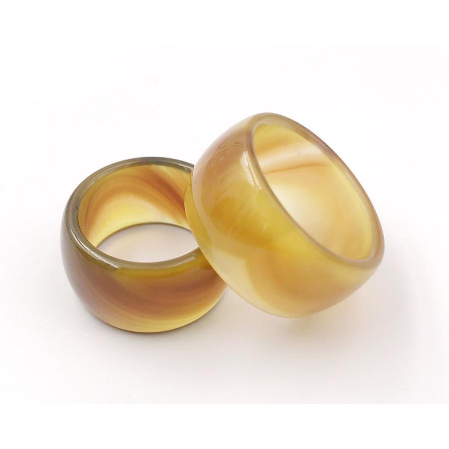 天然石 リング 指輪 くり抜きリング カーネリアン サードオニキス