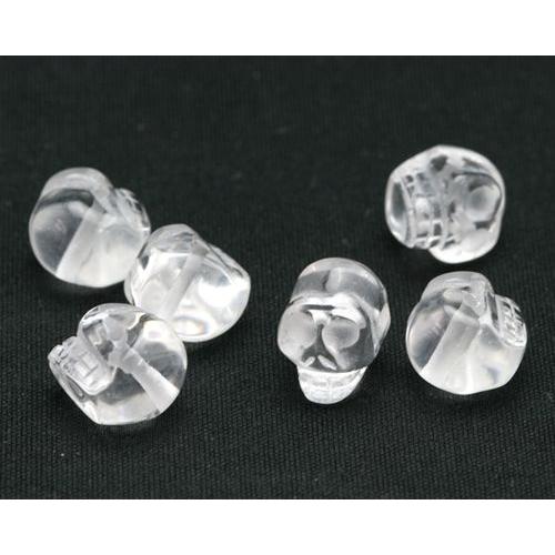 天然石 粒売り バラ売り パワーストーン クリスタル 髑髏形 水晶