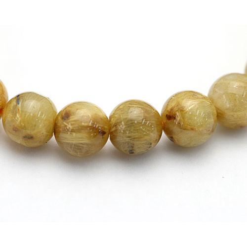 ブレスレット タイチンルチル タイチンルチルクォーツ ブレスレット 金運アップ 金針水晶 アクセサリー パワーストーン 天然石の画像