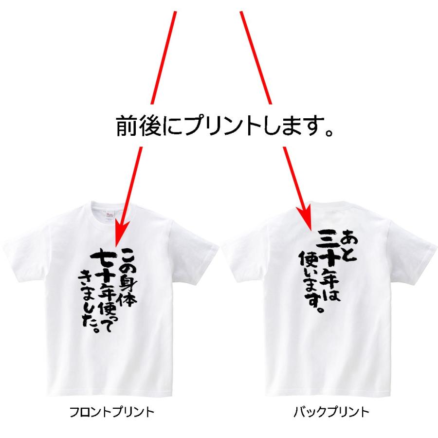 古希のお祝い 父 母 Tシャツ おもしろtシャツ 漢字 半袖 祝長寿！古希