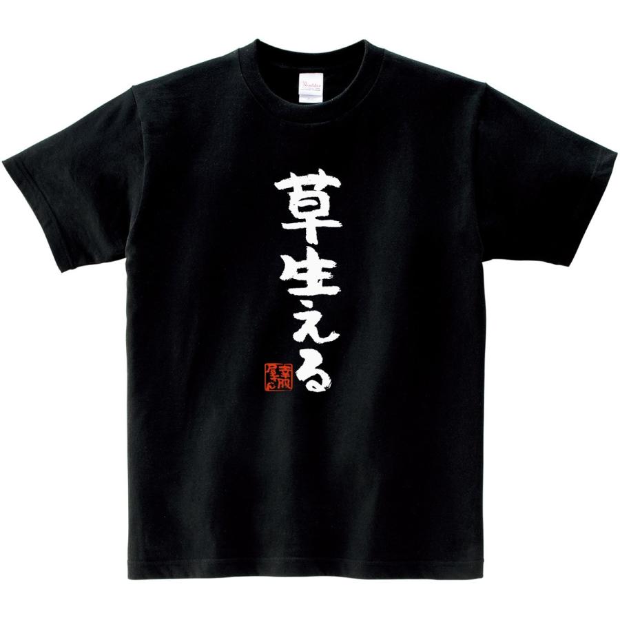おもしろtシャツ 漢字 「草生える」メッセージTシャツ ka300-48