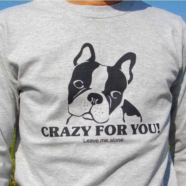 フレンチブルドッグロングTシャツ(CRAZY FOR YOU) フレブル ロンT/長袖