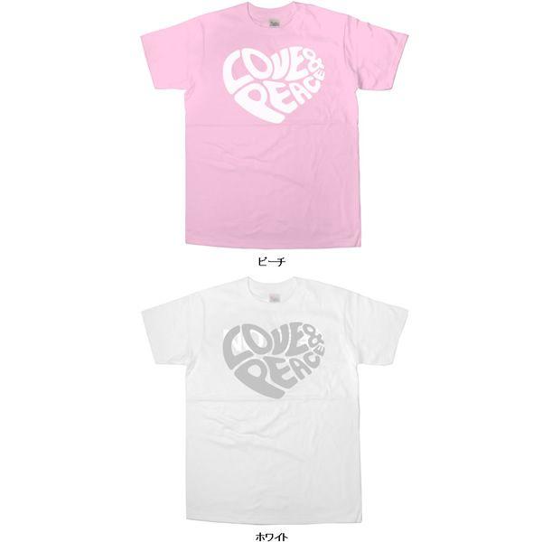 LOVE ＆ PEACE ハートデザインのカワイイおもしろ半袖Tシャツ　 MS04｜koufukuya-san｜03