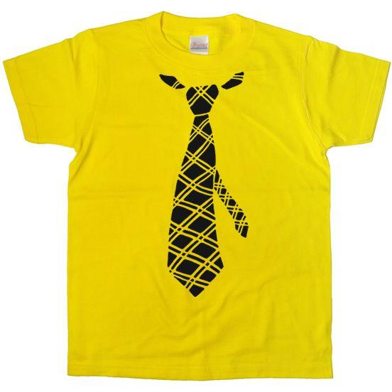 fti ネクタイtシャツ　M おまけ付き だまし絵 「ネクタイ（チェック柄）」Tシャツ（半袖） ネクタイ風のお