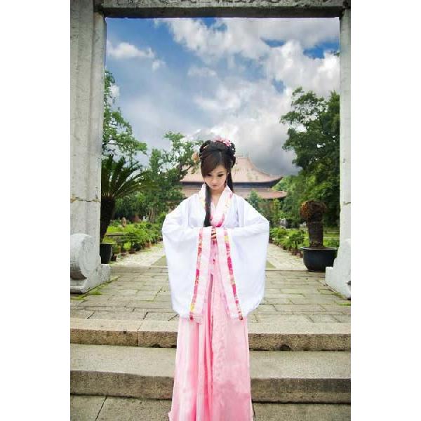 武侠 / 武侠服 / 古装 / 中国伝統服 / 皇帝服 / 宮廷服 / 民族衣装 / 演劇 / 舞台衣装 / カンフー / 武術 / 太極拳 / コスプレ　貴妃服　女性用中華古装(ピンク) 宮廷服 ピンク