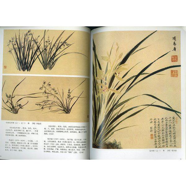 水墨画 / 水墨画集 中国画集 墨彩画 絵手紙 日本画 [梅蘭竹菊 侍統筆墨