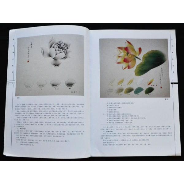 水墨画 水墨画集 中国画集 墨彩画 絵手紙 日本画 美術画集 / 工筆 荷花
