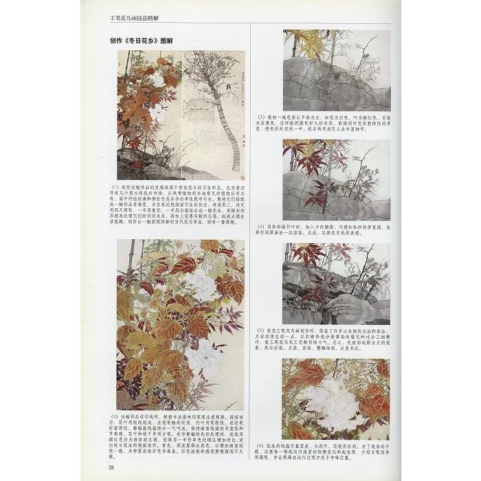 水墨画 / 水墨画集 中国画集 墨彩画 絵手紙 日本画 [莫松工筆花鳥 作品
