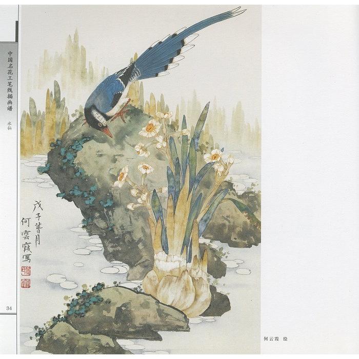 水墨画 / 水墨画集 中国画集 墨彩画 絵手紙 日本画 [水仙 中国名 水墨画 / 水墨画集 中国画集 墨彩画 絵手紙 日本画 [水仙 中国名