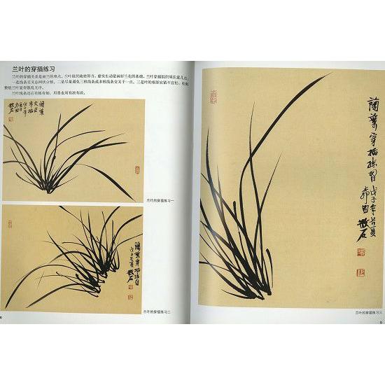 水墨画 / 水墨画集 中国画集 墨彩画 絵手紙 日本画 [ランの描き方と