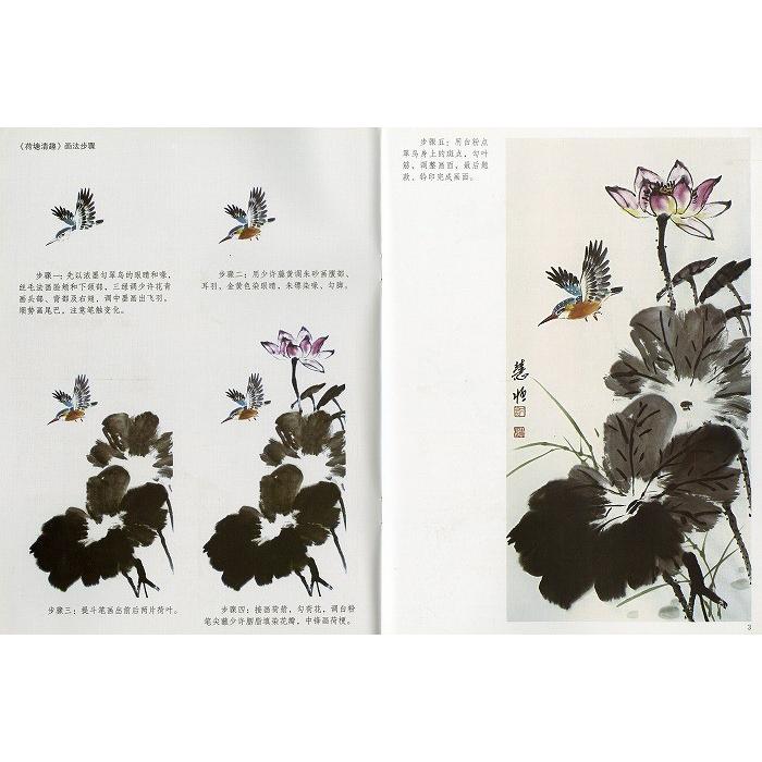 水墨画 / 水墨画集 中国画集 墨彩画 絵手紙 日本画 [中国画技法 鳥雀