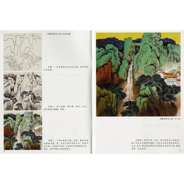 水墨画 / 水墨画集 中国画集 墨彩画 絵手紙 日本画 山水 [中国画技法