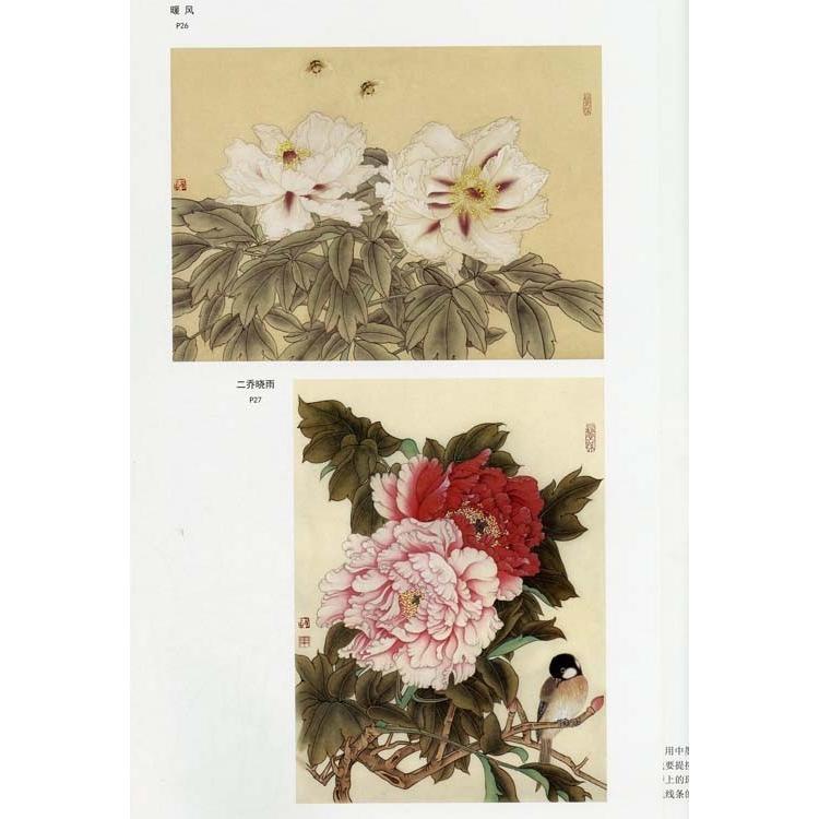 水墨画 / 水墨画集 中国画集 墨彩画 絵手紙 日本画 [工筆牡丹] : 黄河