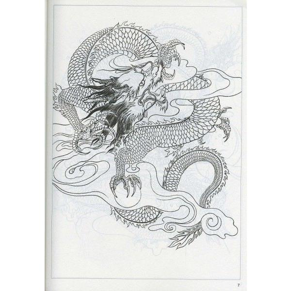 水墨画 / 水墨画集 中国画集 墨彩画 絵手紙 日本画 [龍鳳白黒本 水墨画 / 水墨画集 中国画集 墨彩画 絵手紙 日本画 [龍鳳白黒本