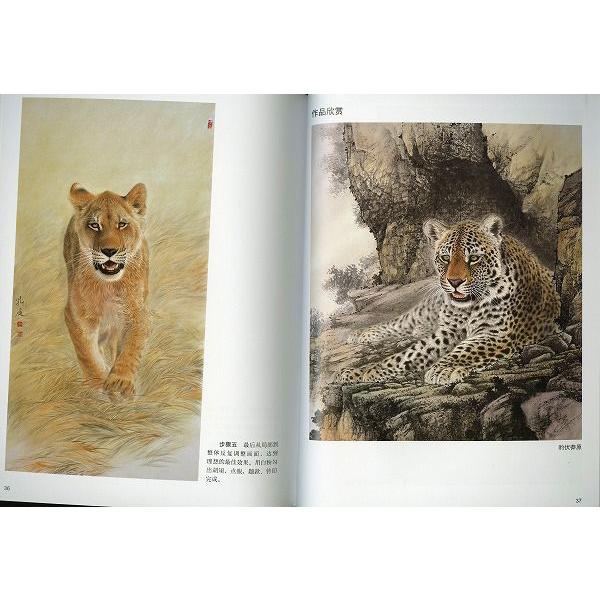 水墨画 / 水墨画集 中国画集 墨彩画 絵手紙 日本画 工筆猛獣没色技法