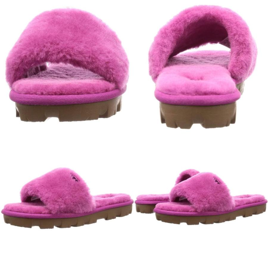 希少 靴 コゼット Cozette アグ Ugg 新品 スライド レディース Fuschia サンダル スリッパ ムートン サンダル サンダル