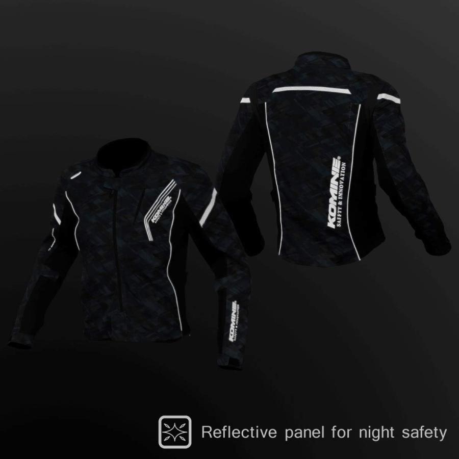 暑くない KOMINEバイク用ジャケット 07-128 3XL ソリッドブラック コミネ（Komine） 07-128 JK-128 プロテクトフルメッシュジャケット
