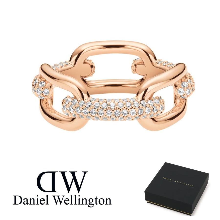 Bracciale E Anello Daniel Wellington Crystal Link - Acciaio 316L Con Placcatura PVD Oro Rosa E Zirconi - 4