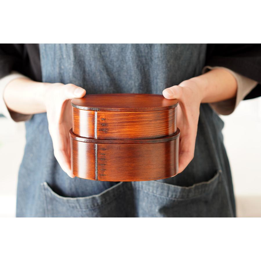 小坂屋漆器店 曲げわっぱ 親子弁当箱 二段弁当箱 漆仕上げ 摺り漆 日本