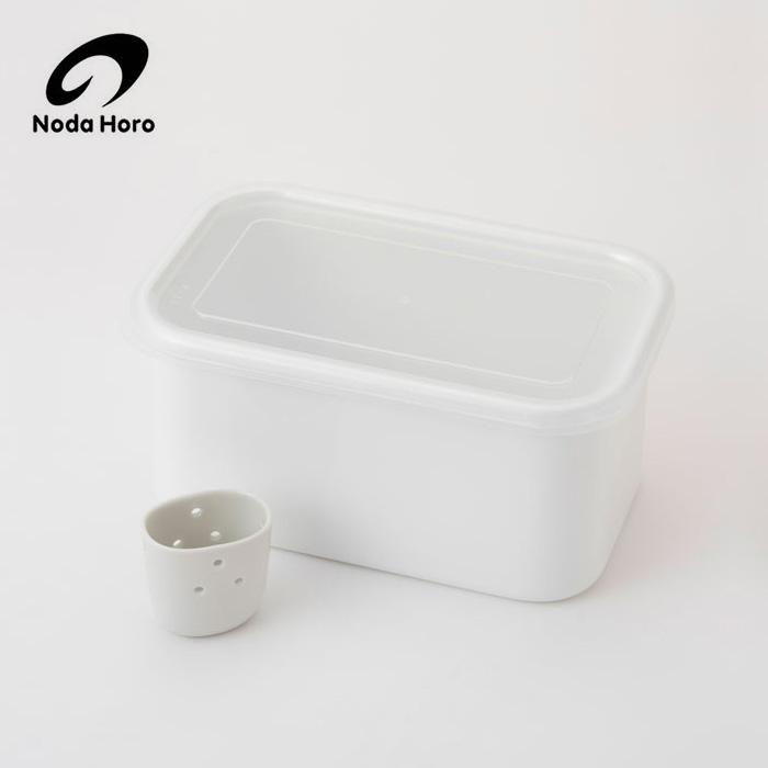 野田琺瑯 日本製 ぬか漬け容器 3個 水取り器2個付 TK-32 【公式通販】