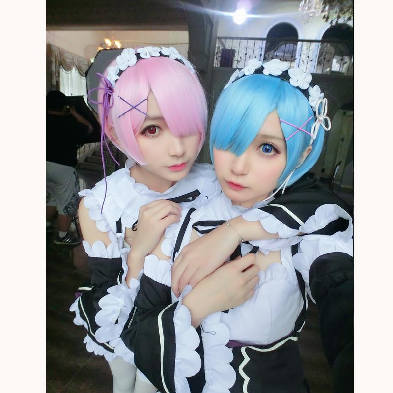 ウィッグ付き Re ゼロから始める異世界生活 レム ラム 風 メイド服 コスプレ コスチューム Cosplay ハロウィン 仮装 クリスマス変装 変身 アニメ 衣装セット Yh5lmlm001 広源ヤフー店 通販 Yahoo ショッピング