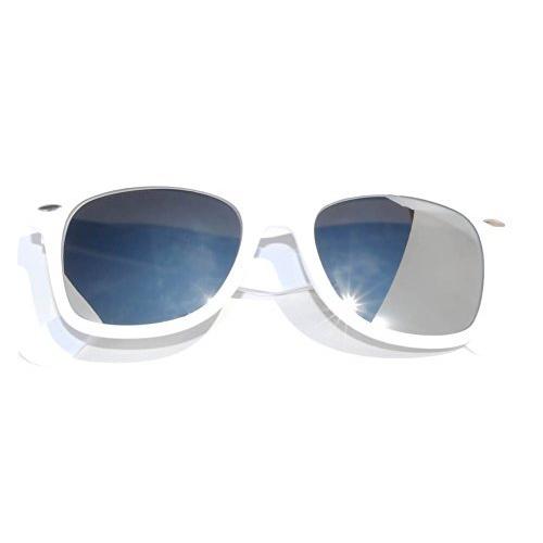 Vintage Sunglasses with Silver Mirror Lens White Frame Uv Protection好評販売中｜kougetsudou｜04