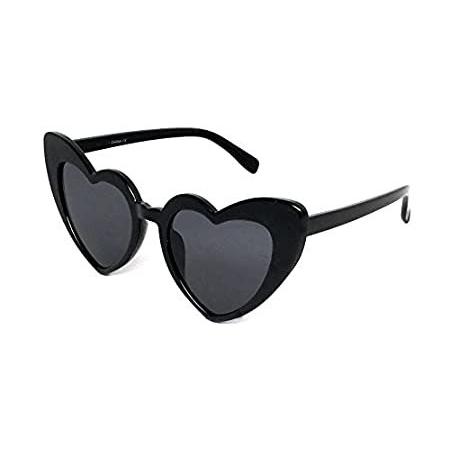 新発売 Webdeals ハート型キャットアイ レディース サングラス クラッシー ヴィンテージスタイル ブラックスモーク 好評販売中 財布 帽子 ファッション小物 Shippingexpressbd Com