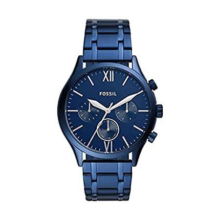 [定休日以外毎日出荷中] BQ2403 Fenmore Fossil 中型 腕時計好評販売中 ステンレススチール ネイビー 多機能 腕時計