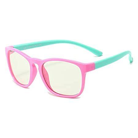 超可爱の 男の子と女の子用 アンチブルーライトブロックメガネ キッズ 視界を保護 ピンク好評販売中 カラー: M サイズ: US サングラス