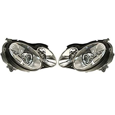Pair Set of 2 Front Headlights Lamps Compatible with MB A209 C209 CLK-Class好評販売中 ランプレンズASSY