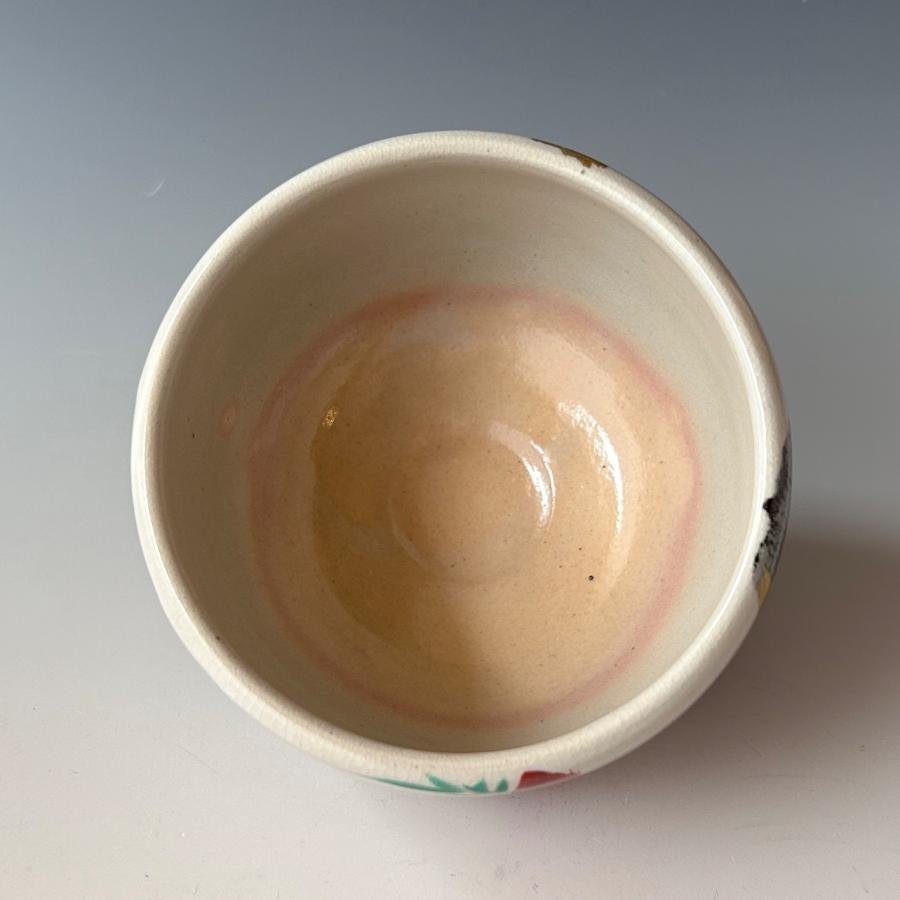 茶道具 光琳竹図 茶碗 三浦竹軒 共箱 竹絵 琳派 京焼 三代 三浦竹泉 