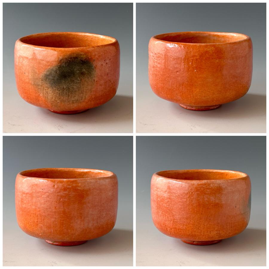 茶道具 赤楽茶碗 池田退輔 本間焼 楽焼 酒田 【公式通販】