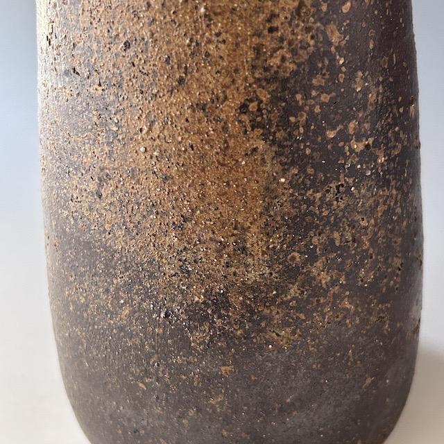 茶道具 備前焼 耳付 花入 落雁窯 幸崎達彦 共箱 陶芸 花器 花生 稽古