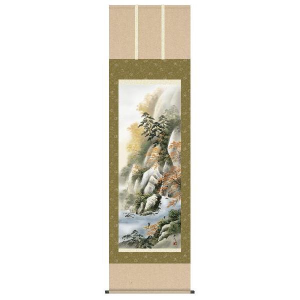 掛け軸 紅葉山景 小林秀峰