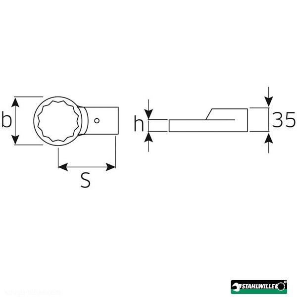 スタビレー 732/80-24 トルクレンチ差替ヘッド(メガネ)(58228024