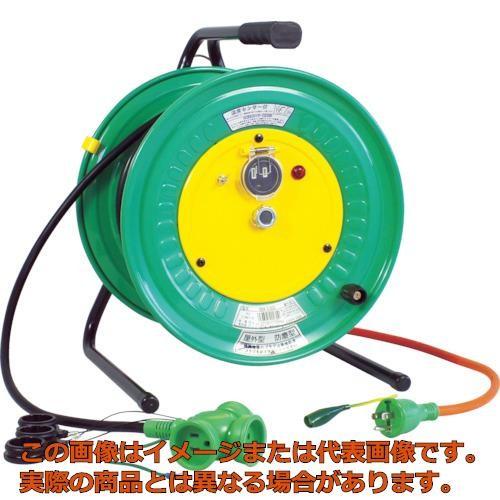 【代引不可・配送日時指定不可】日動　電工ドラム　防雨防塵型びっくリール１００Ｖ　アース付　３０ｍ　ＲＢＷ−Ｅ３０Ｓ