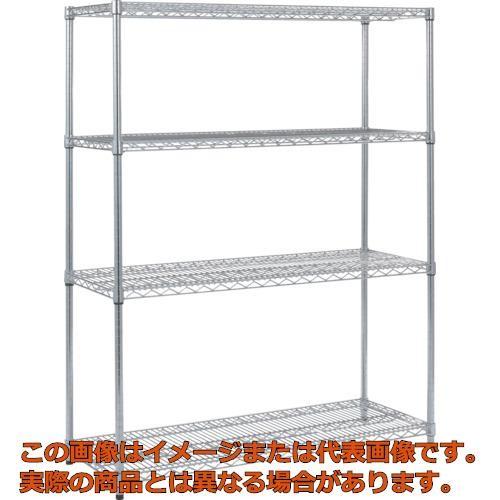 ＴＲＵＳＣＯ　ステンレス製メッシュラック　Ｈ１５３３ＸＷ１２０５ＸＤ３０５　４段