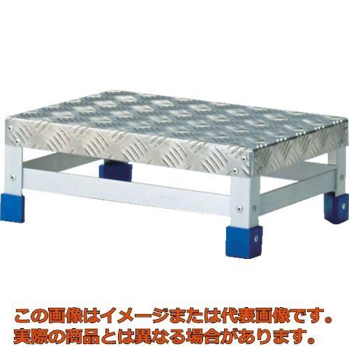 【代引不可・配送日時指定不可】ＴＲＵＳＣＯ　ステップ　アルミ製・縞板タイプ　４００Ｘ３００ＸＨ１５０