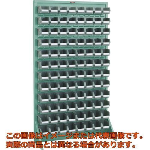 【代引不可・配送日時指定不可】ＴＲＵＳＣＯ　パネルコンテナラック　床置型　コンテナ小Ｘ９６　緑