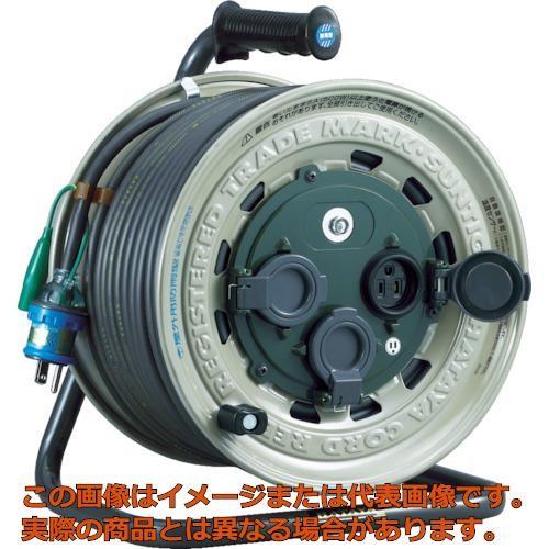 【代引不可・配送日時指定不可】ハタヤ　屋外用コードリール　サンタイガーレインボーリール　単相１００Ｖアース付　５０ｍ