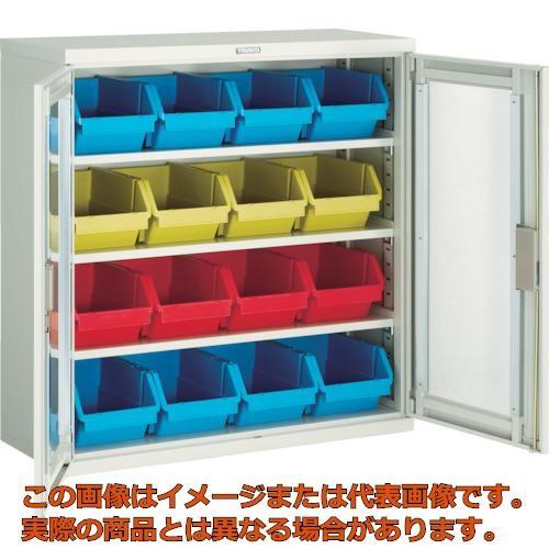 ＴＲＵＳＣＯ　パーツケース　バンラックケース　Ｍ型　両開き扉　コンテナ入　Ｈ８８０