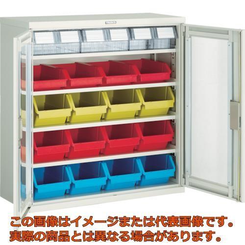 ＴＲＵＳＣＯ　パーツケース　バンラックケース　Ｍ型　両開き扉　コンテナ入　Ｈ８８０