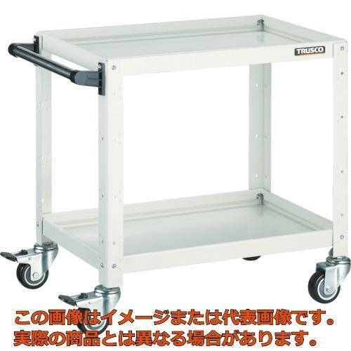 【代引不可・配送日時指定不可】ＴＲＵＳＣＯ　ツールワゴン　バーディワゴン　６００Ｘ４００ＸＨ７４０　ウレタン車輪　ホワイト